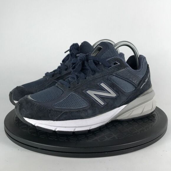 New Balance 990 V5 Blue Suede Made in USA Running Shoes W990NV5 Women’s Size 6.5 - Picture 1 of 12